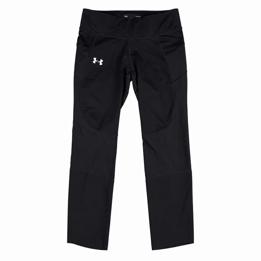 under armour cropped leggings black large heatgear compression Capri